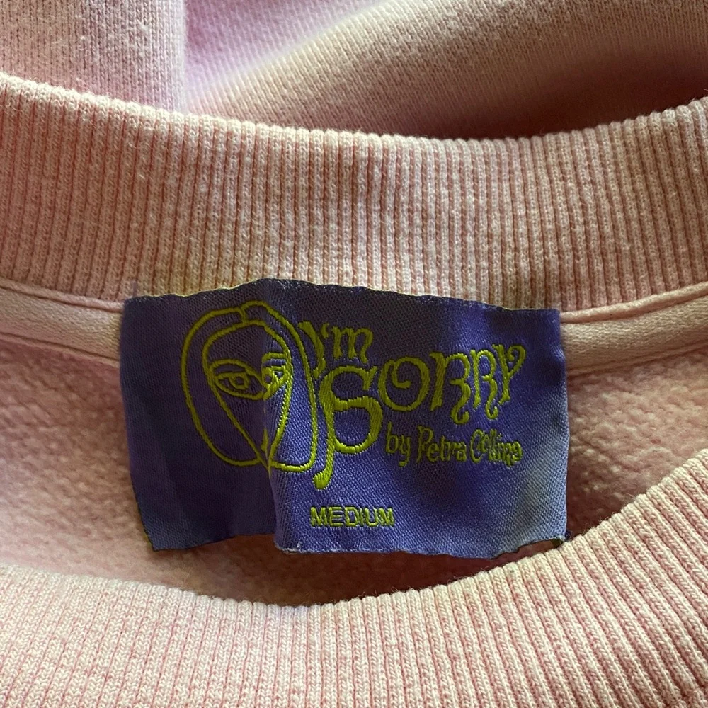 Petra Collin’s Ssense Exclusive Pink Help Sweatshirt‎ Cotton Blend Fleece